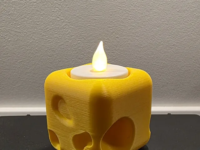 Swiss Cheese LED Tea Light Holder