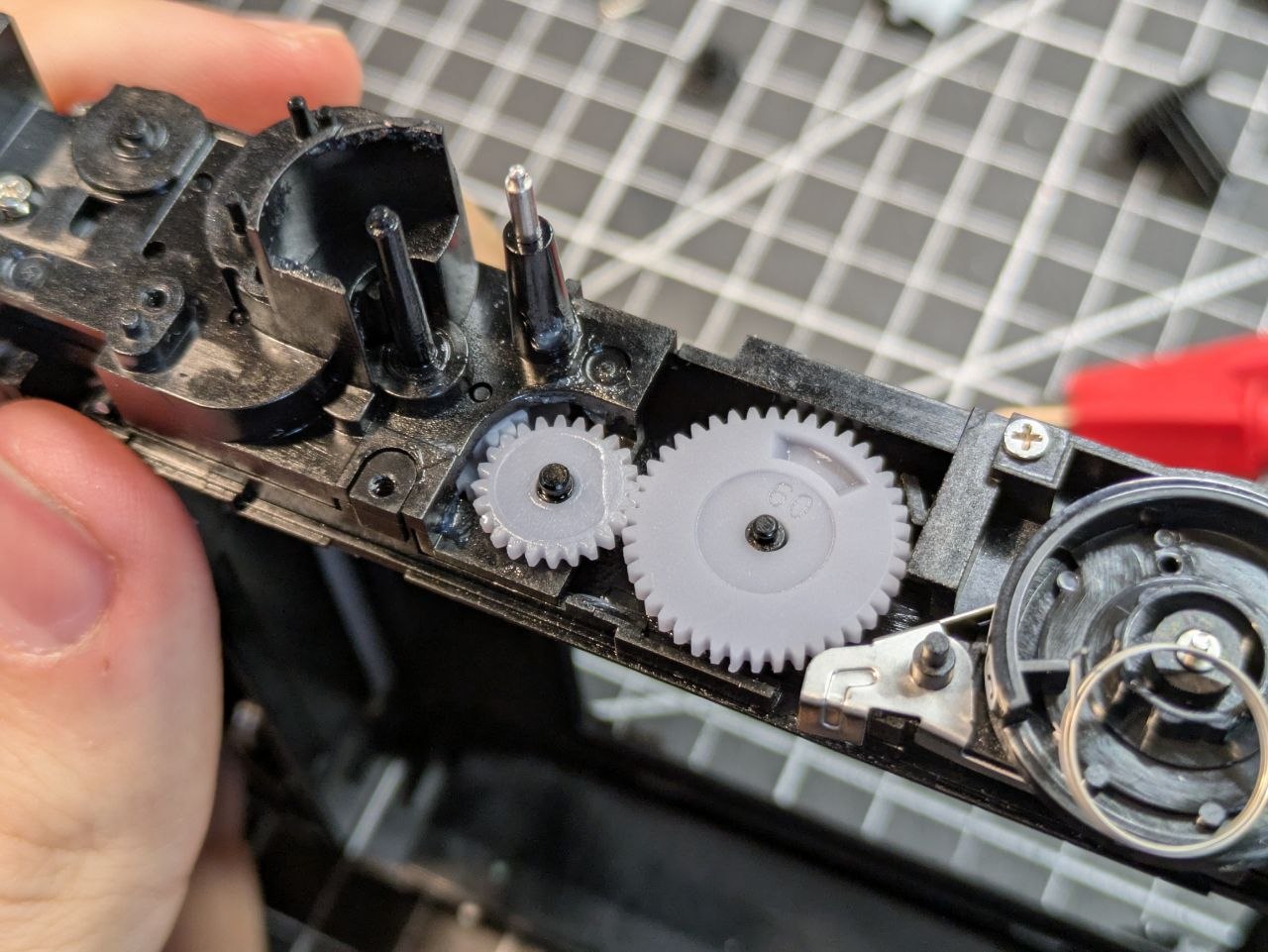 Instax SQ1 cam gear with extended groove