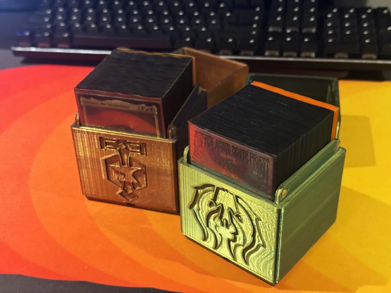 shop deals on mtg secret lair commander deck Amazon.com: Venssu MTG Deck Box for Commander Display,Card Deck Box Fits  100 Double Sleeved Cards, TCG Card Storage with 2 Dividers and 1 Toploader  (Black＆Brown) : Toys & Games main image 0