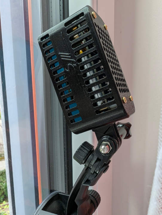 Raspberry Pi Cam Case for a Pi Zero 2 W(H) with mounted UPS HAT (C)