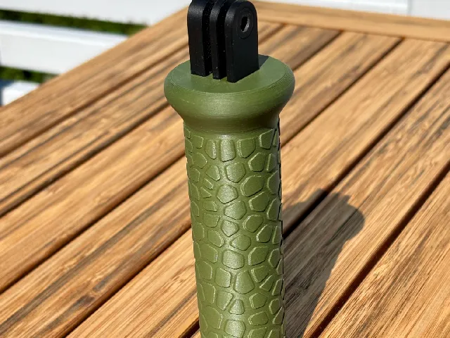 Floating Gopro handle/grip with stronger mount