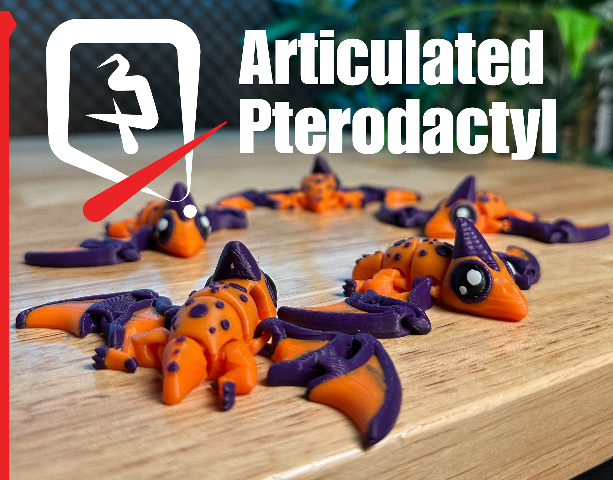 Articulated Pterodactyl – Prehistoric Plastic3D Fidget