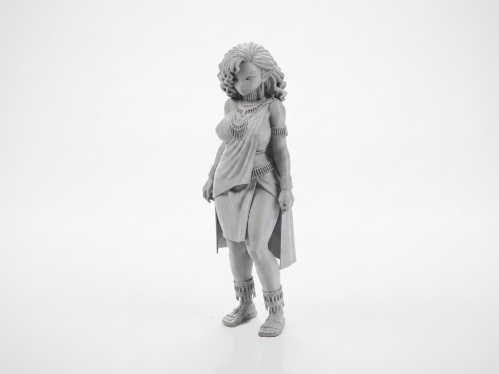 Fantasy Elf Warrior Figurine Female Figure 3D Printable