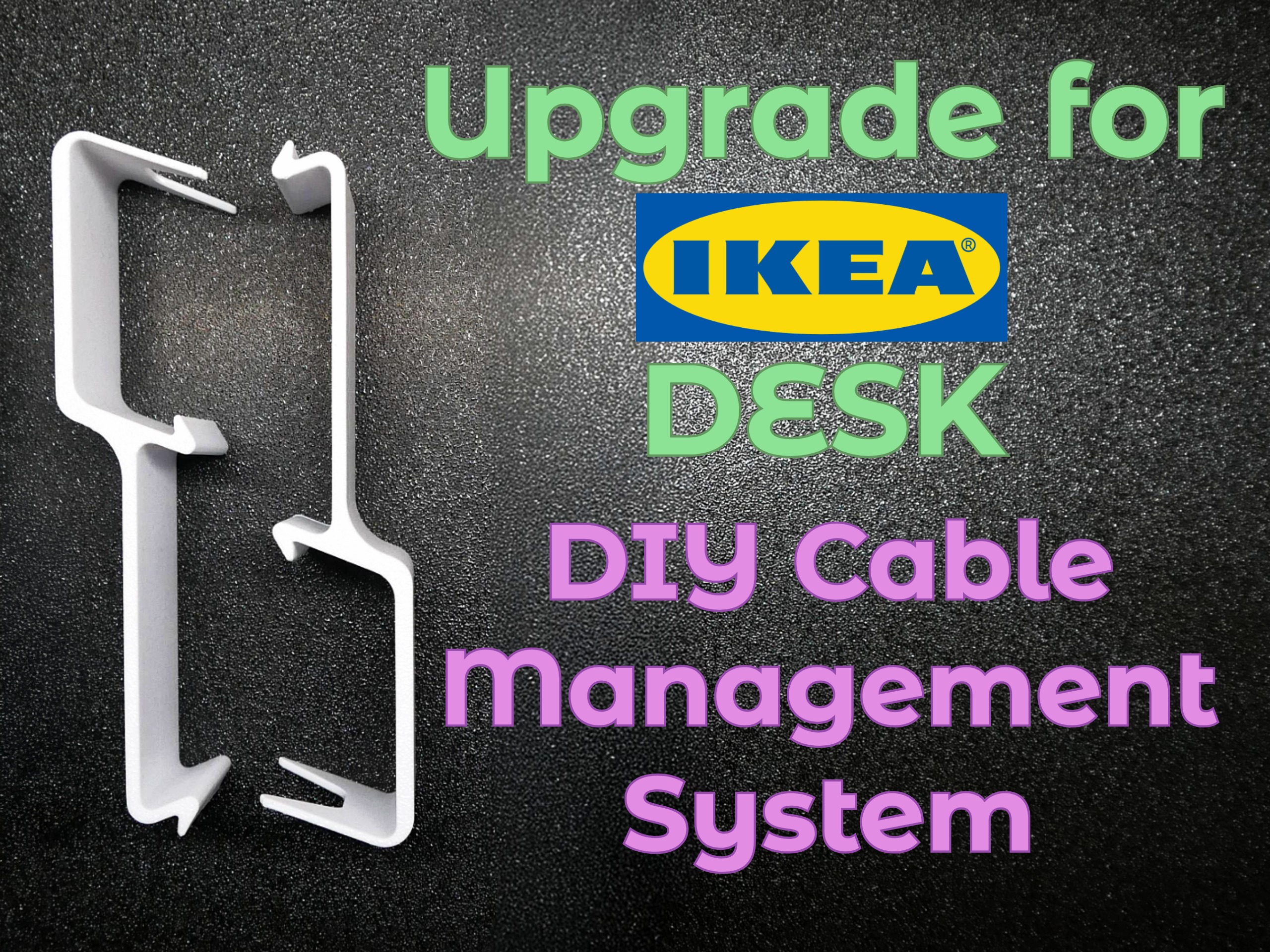 Modular Cable Management Mounts for IKEA TROTTEN