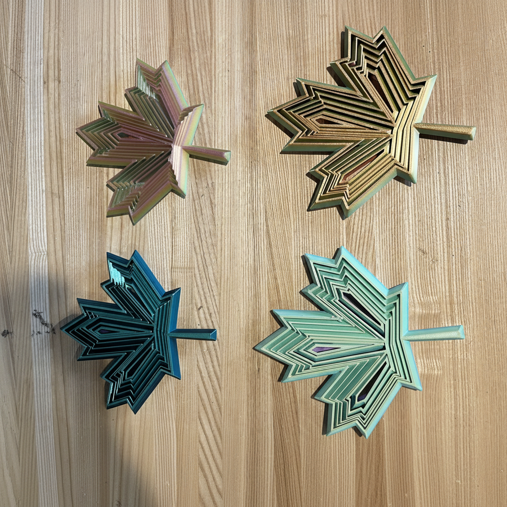 Telescoping Maple Leaf Fidget