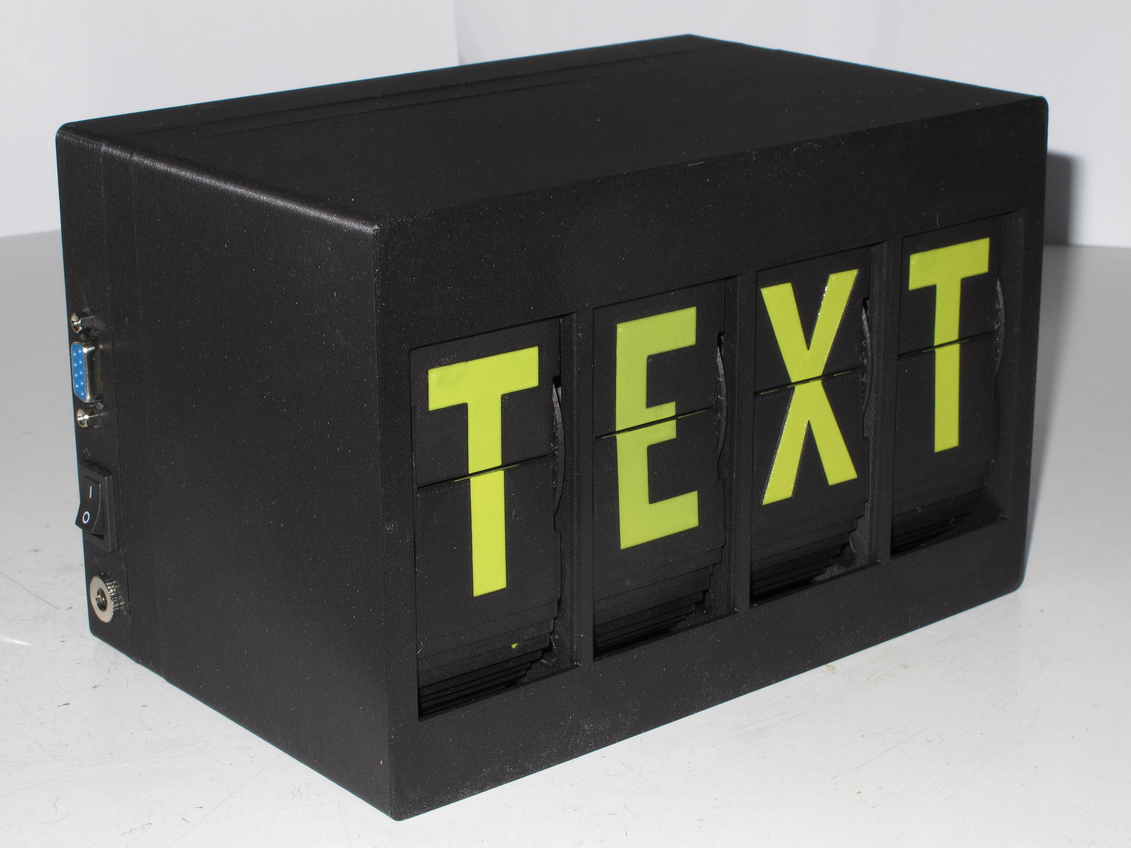 4 Letter Split-Flap Display with RS232 UART & Daisy-Chaining 3D model thumbnail