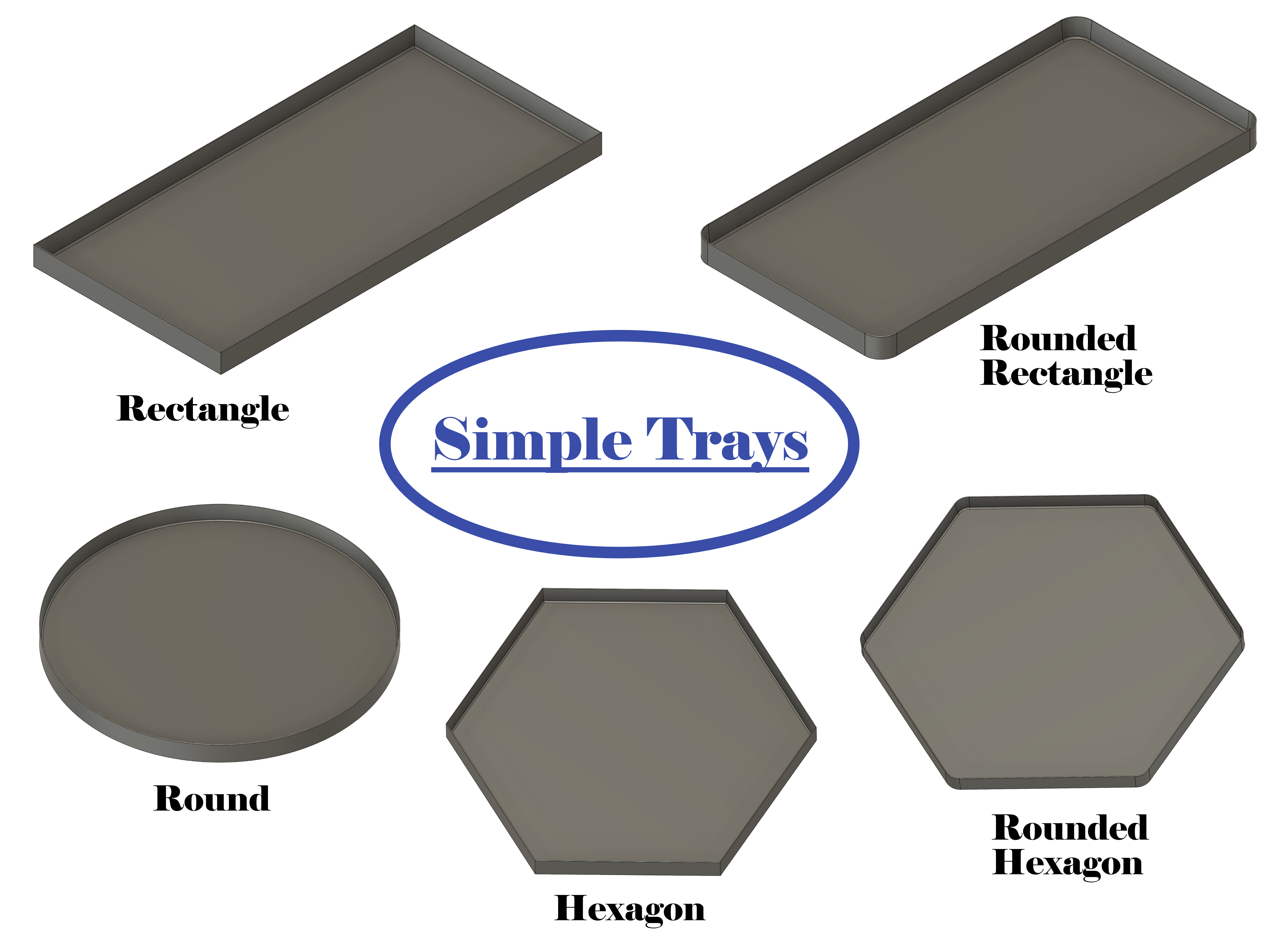 Simple Trays (parametric)