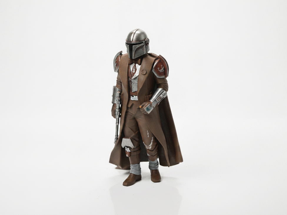 Dapper Mandalorian Figurine Star Wars 3D Printable