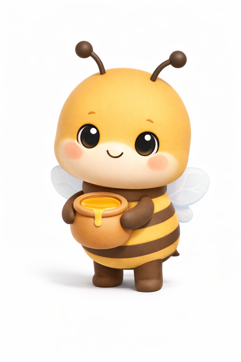 Cute Bee with Honey 3D model