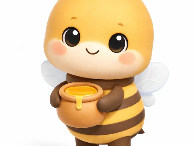 Cute Bee with Honey