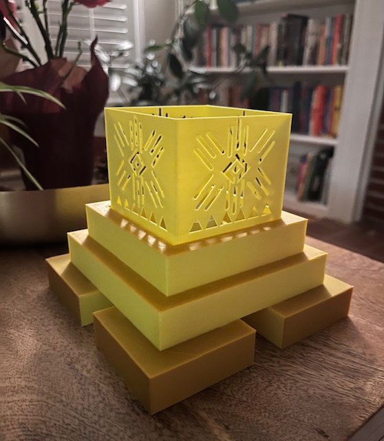 Pyramid Tea Light Candle Holder