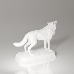 Miniatura 5 do modelo 3D wolf statue