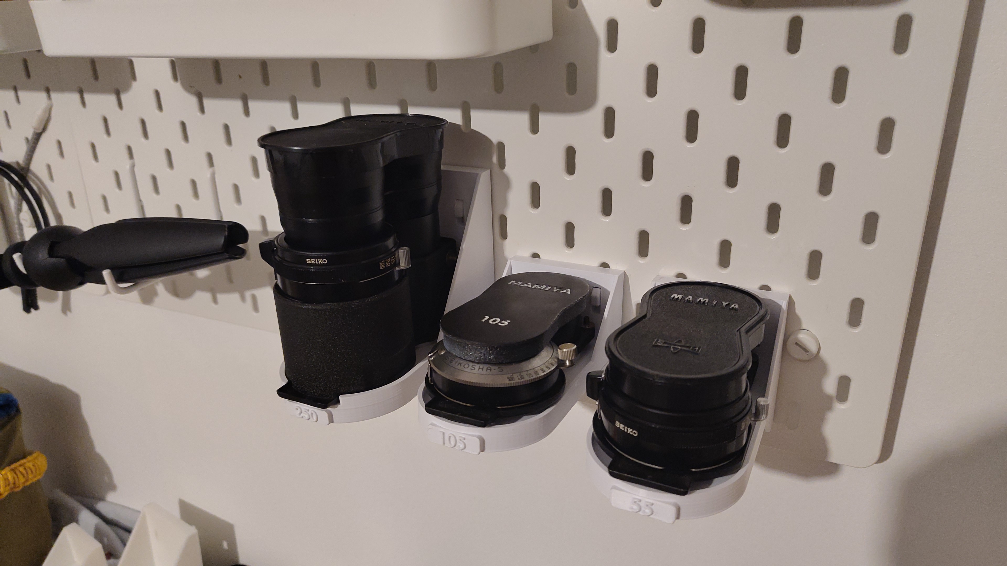 Mamiya TLR Lens Shelves for Skadis system