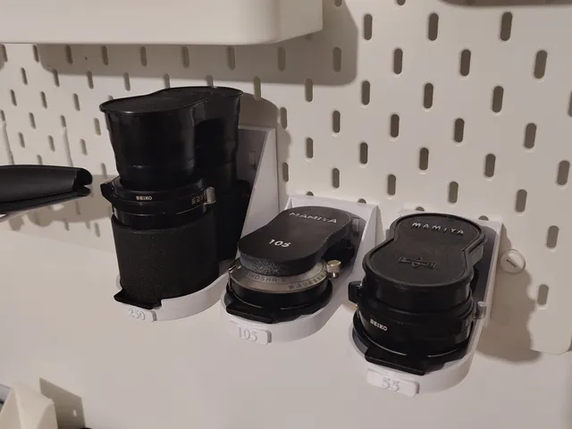 Mamiya TLR Lens Shelves for Skadis system