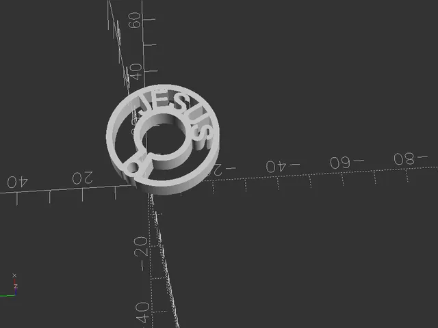 Circular Name Tag as a keychain