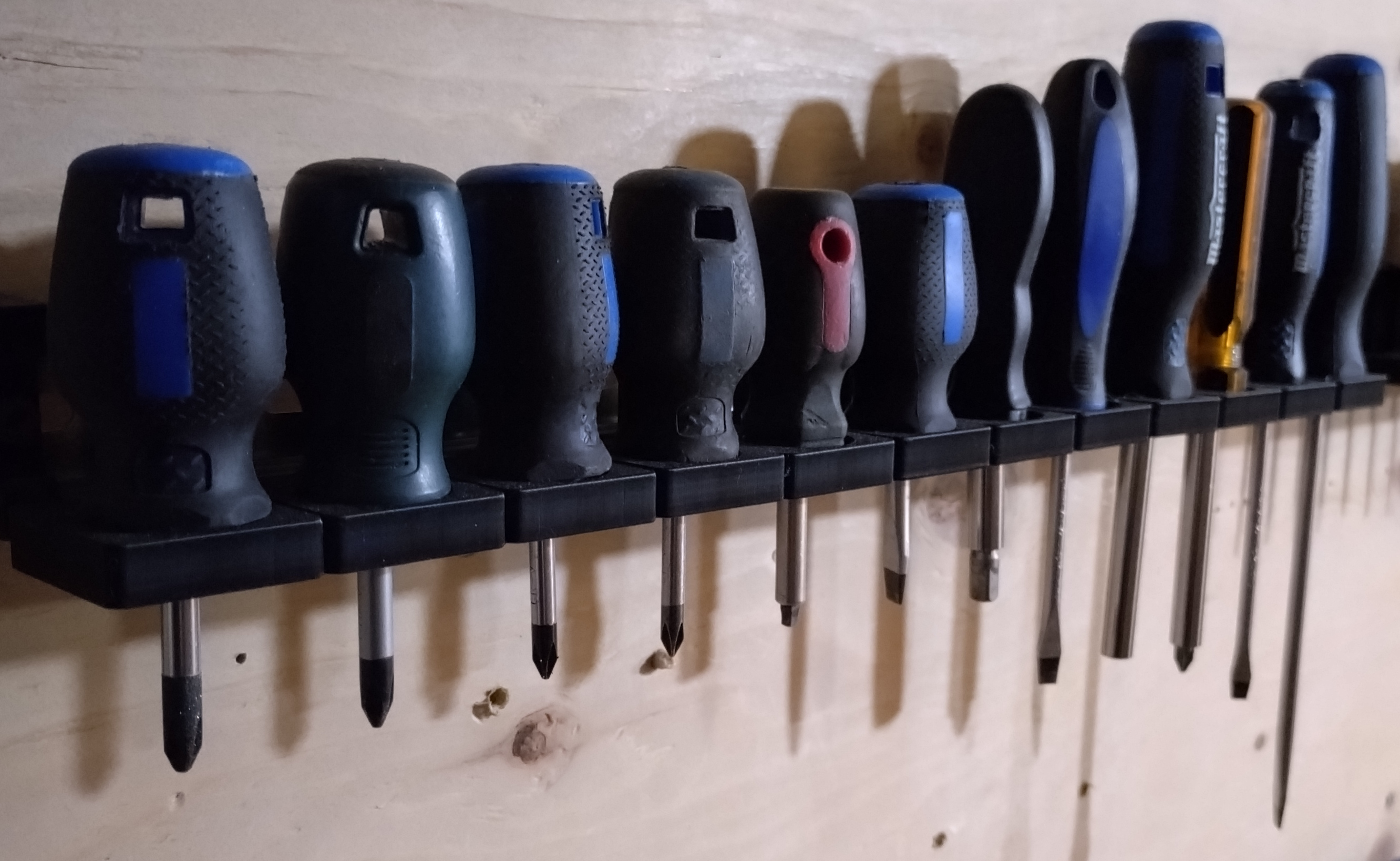 DIN-rail screwdriver holder