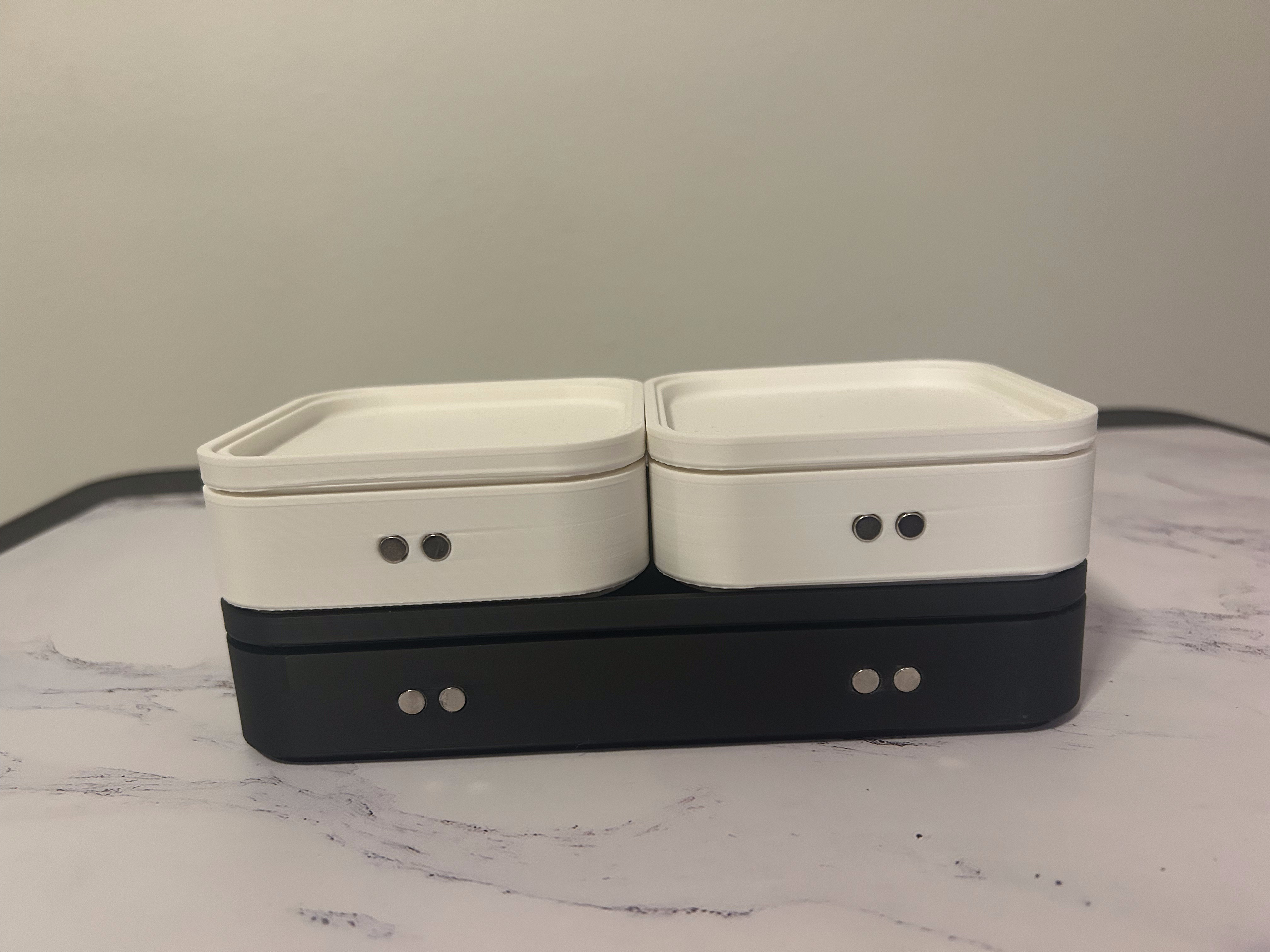 The Seed Fragments — Magnetic Modular Trays | Small + Medium | Snap-Fit Desk Organizer