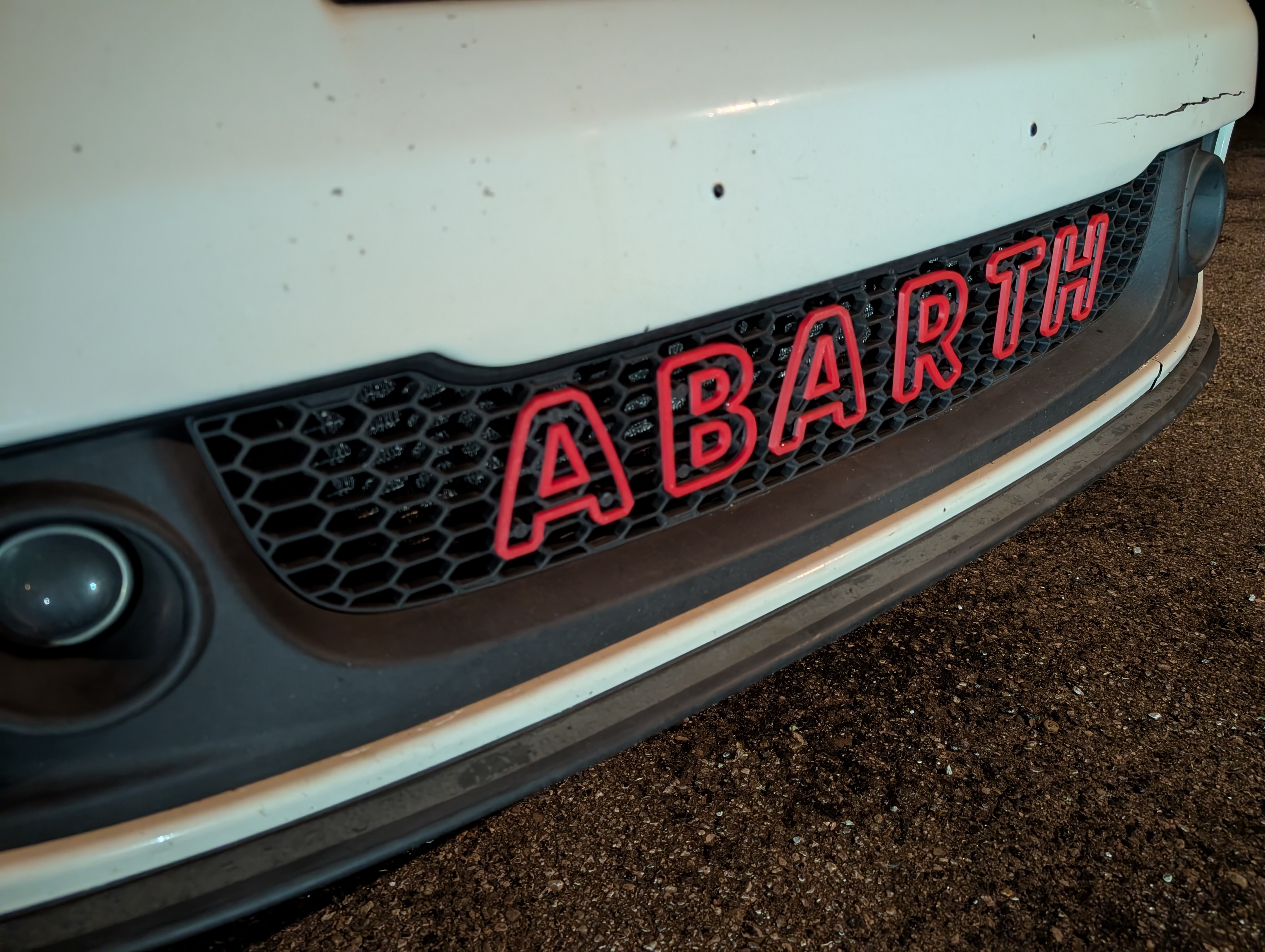 US Fiat 500 - Abarth Grill Letters 3D model