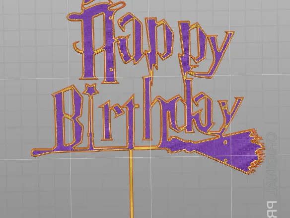 Harry potter Happy birthday cake topper