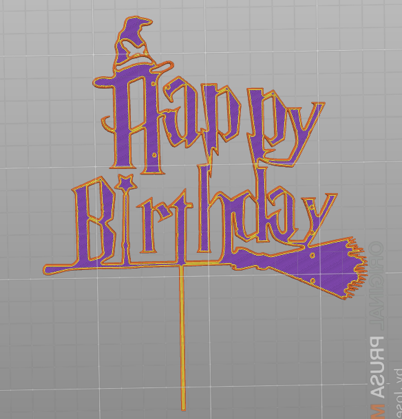 Harry potter Happy birthday cake topper