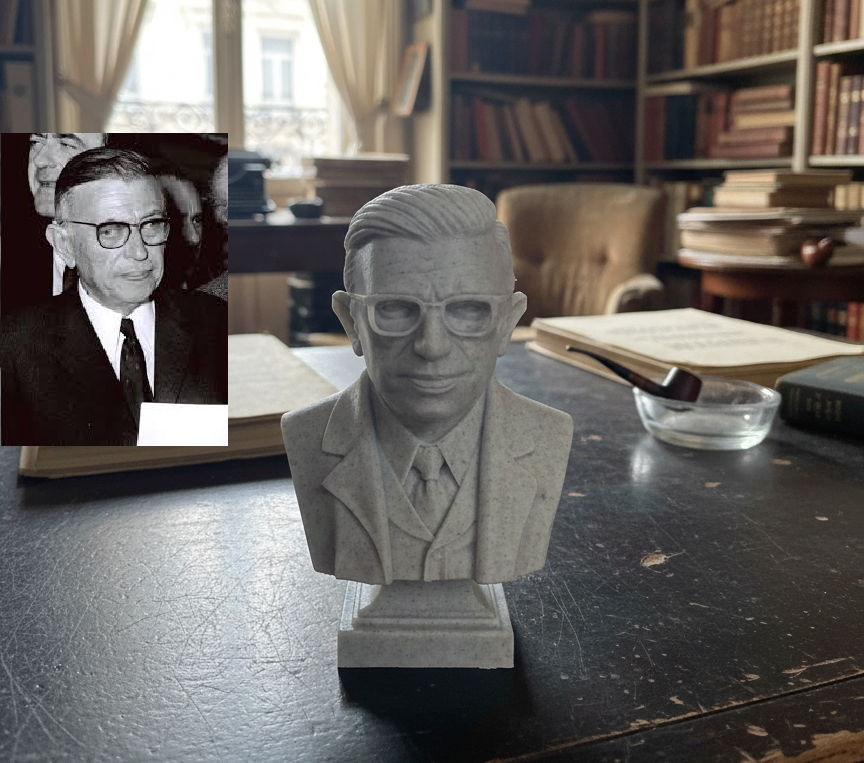 Jean‑Paul Charles Aymard Sartre – Bust