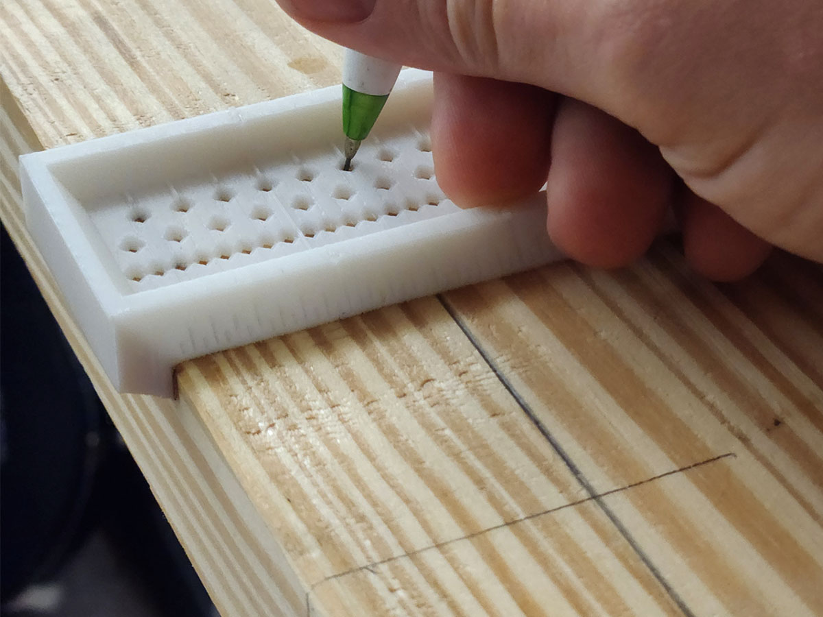 Saddle Ruler Square with marking holes for woodworking inches — miniatura 5
