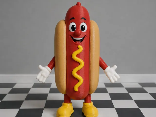 Freundlicher Hot Dog Charakter