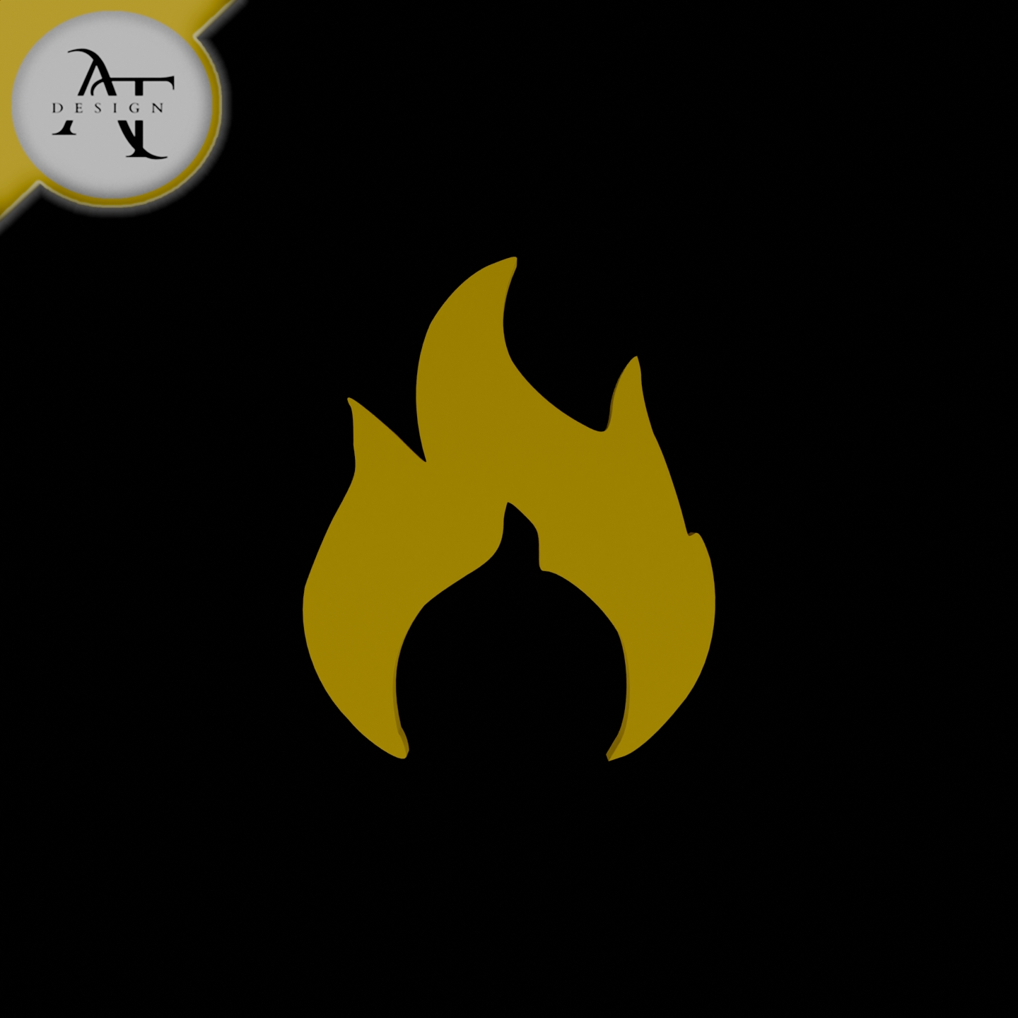 Simple Flame Symbol - 2D Art
