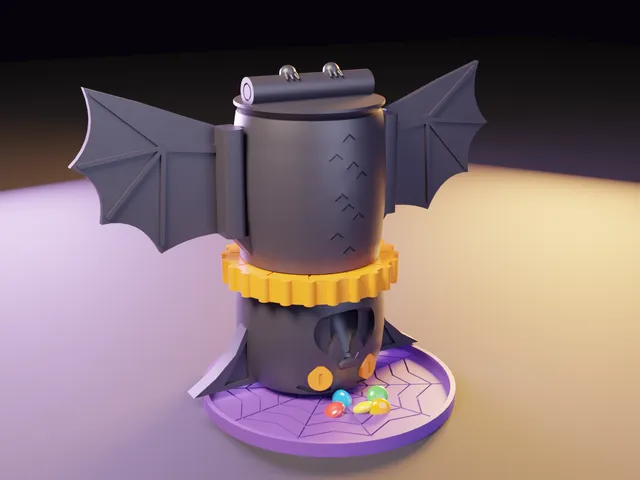 Upside-Down Bat Candy Dispenser
