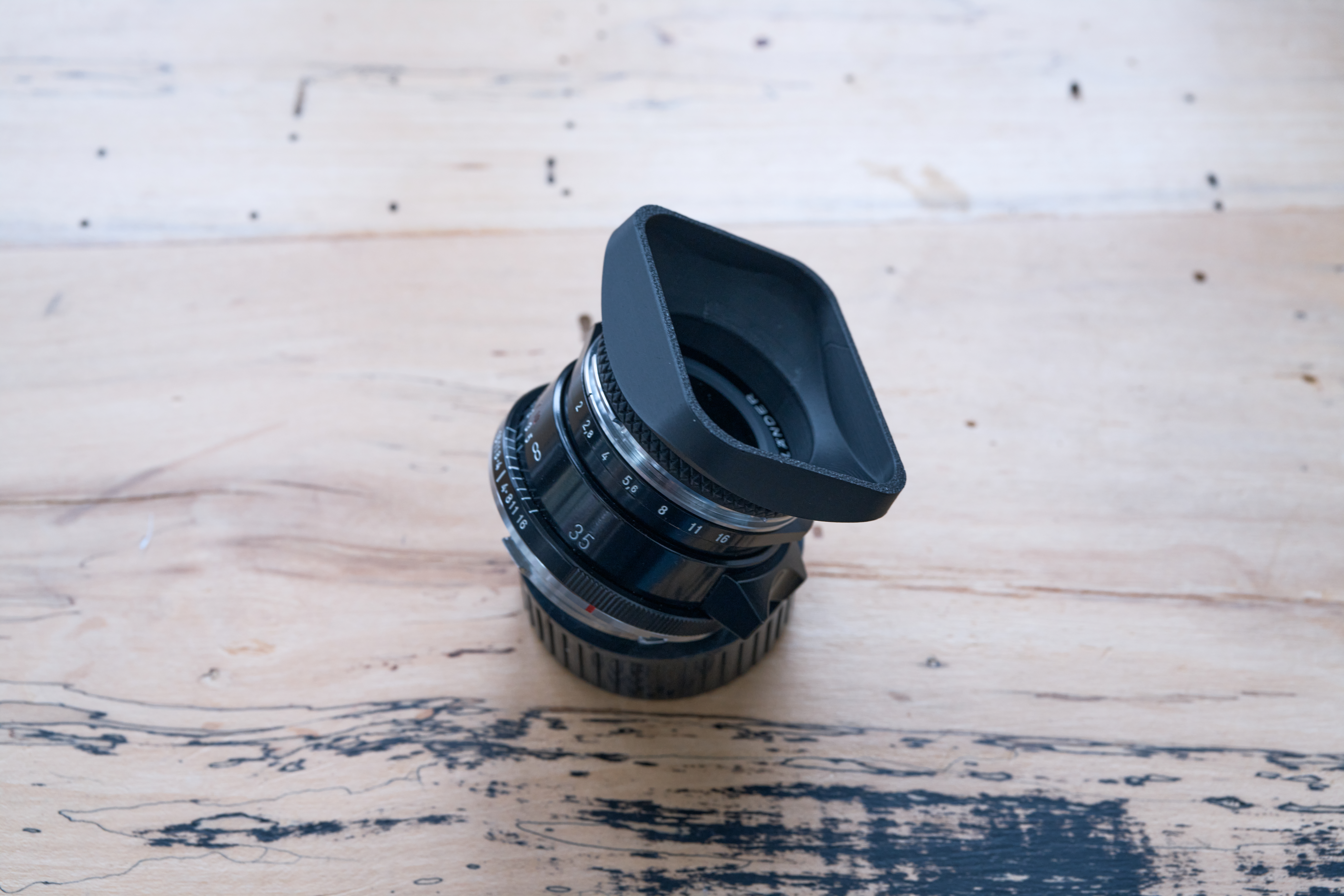 Square 39mm screw lens hood for 35mm