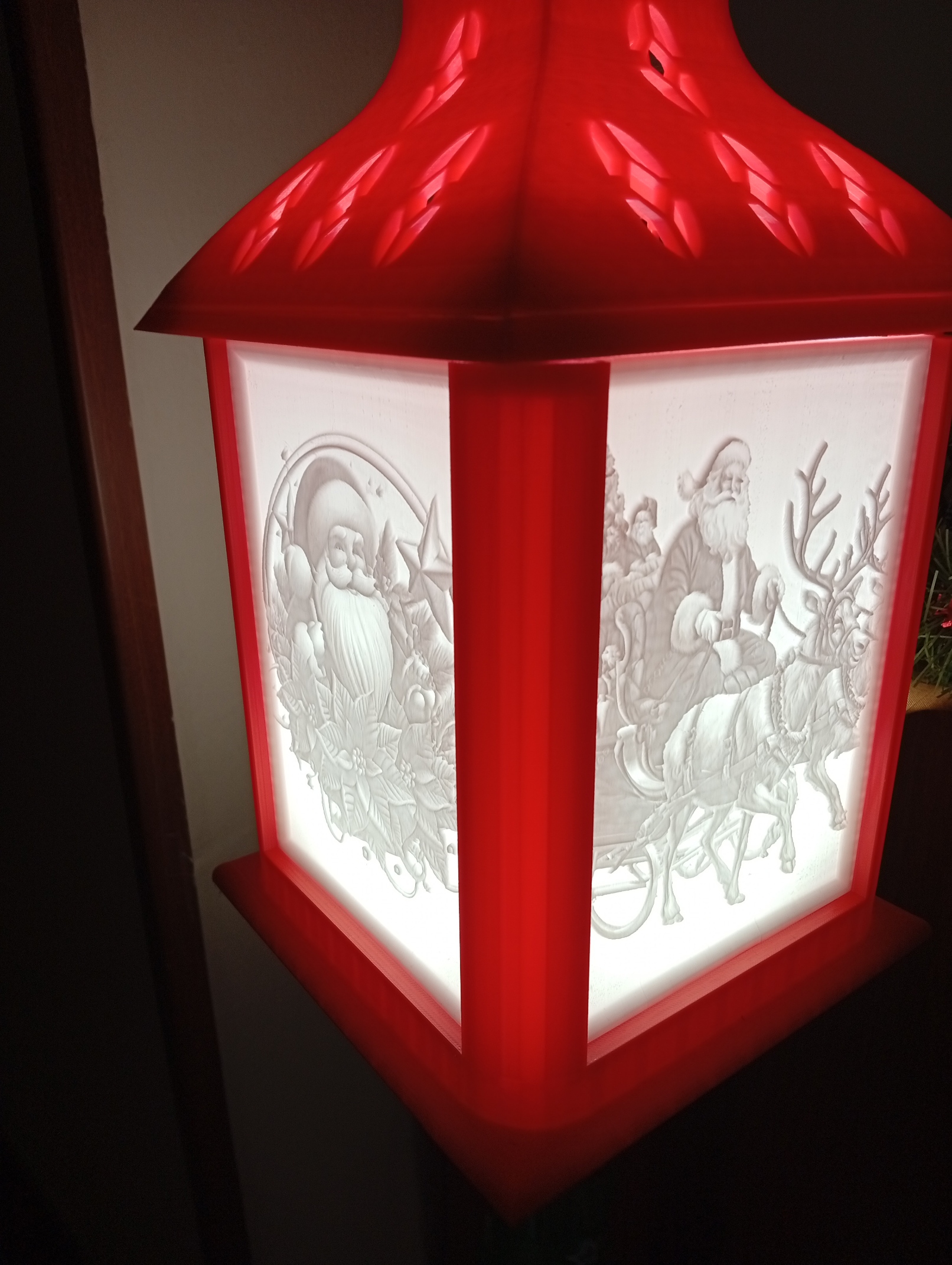 Farol Navideño con Litofanias