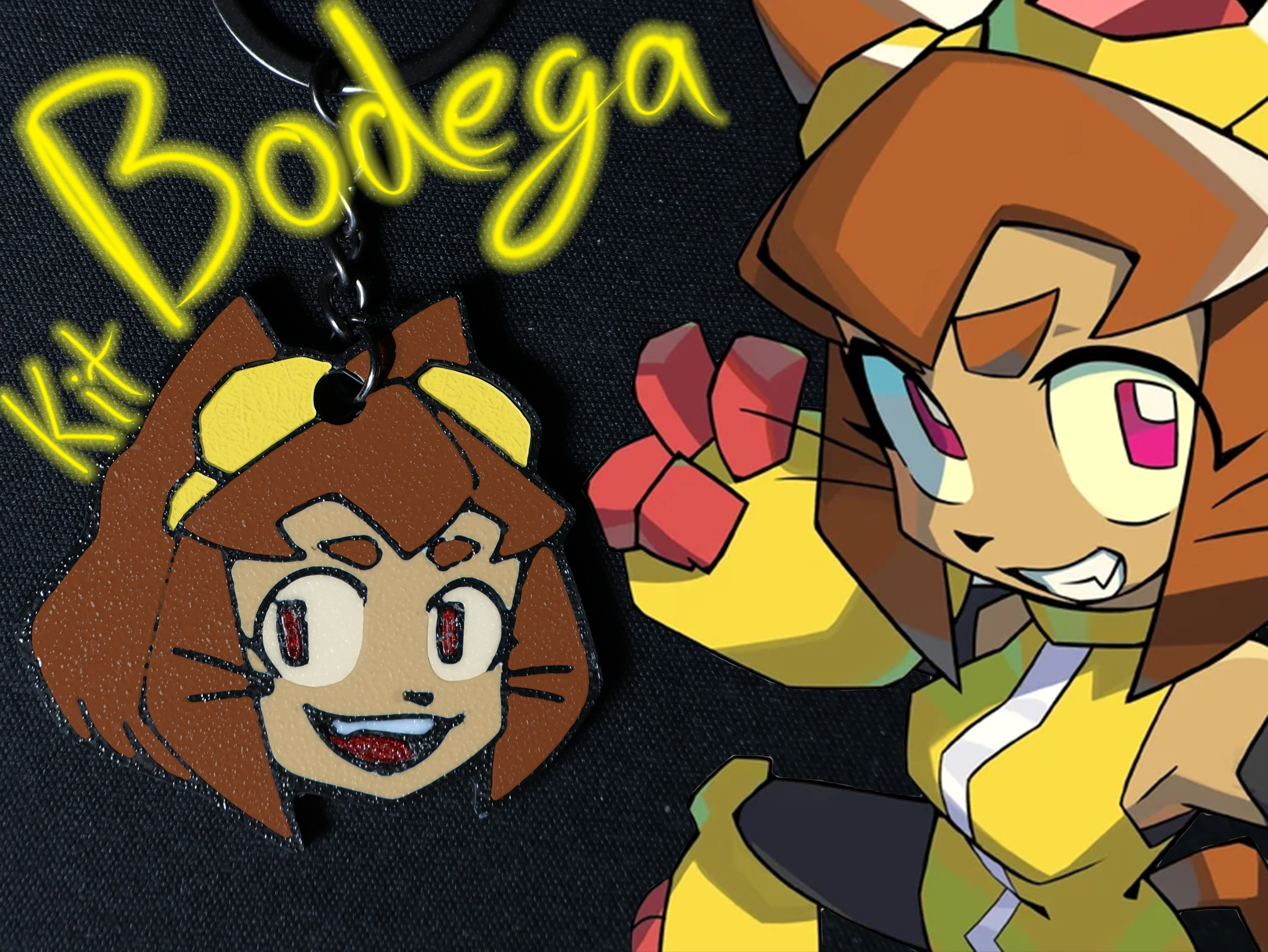 Kit Bodega Head Keychain GAMEOVERSE Glitch pin