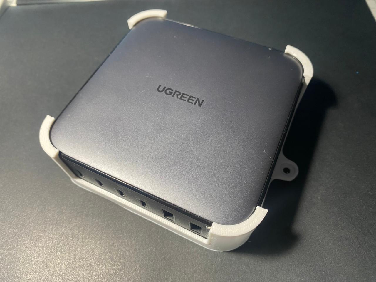 Ultra-Clean Wall & Desk Mount for Ugreen Nexode 200W Charger 3D model