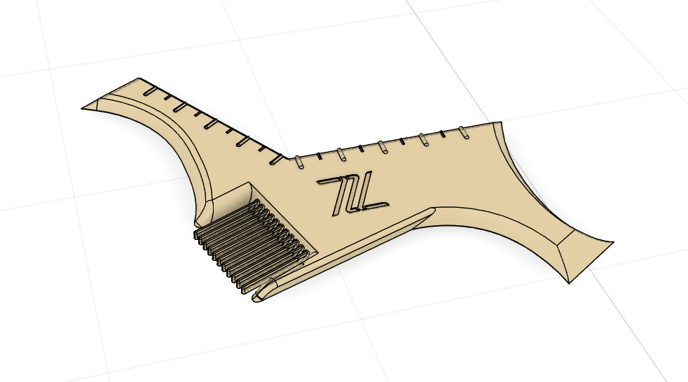 Precision Beard Shaping Template and Styling Comb — miniatura 4