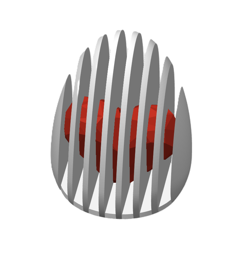 layered egg with heart inside