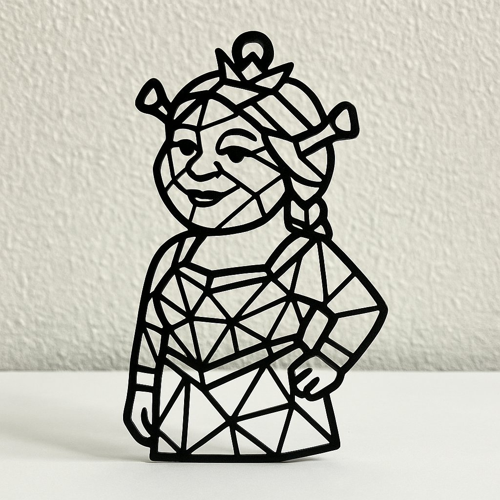 Geometric ogre keychain | Geometrická zlobryně – přívěsek