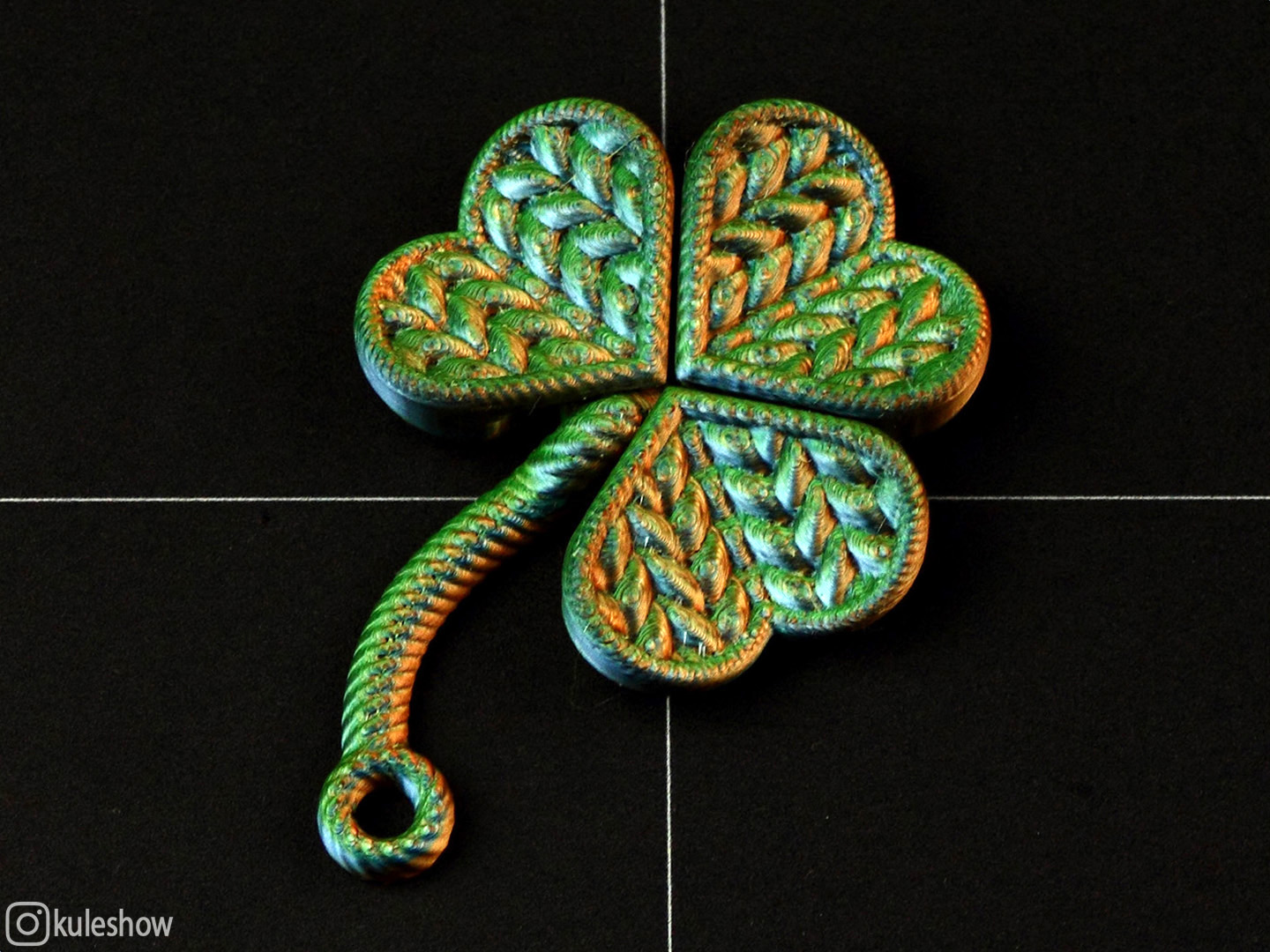 Flexible Knitted Shamrock Keychain