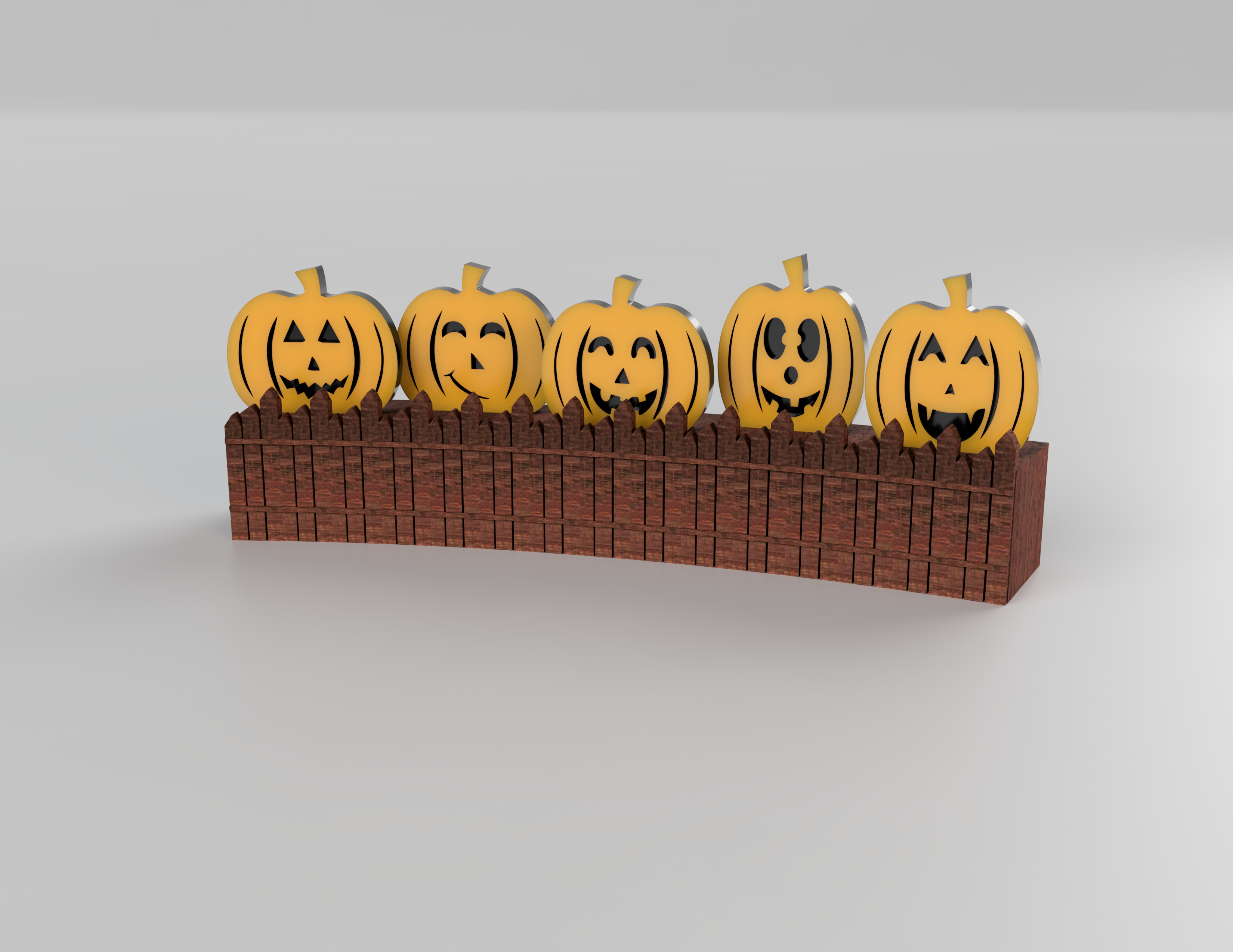 Miniatura 3 do modelo 3D 5 Little Pumpkins