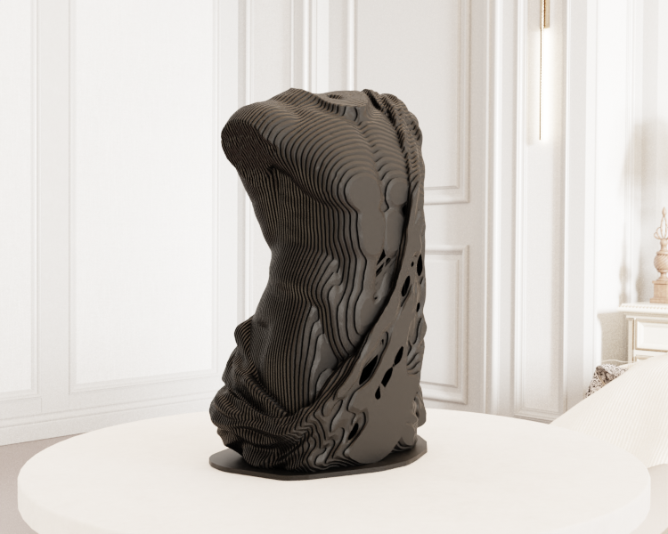 Man's Torso with Clothes - Sliced