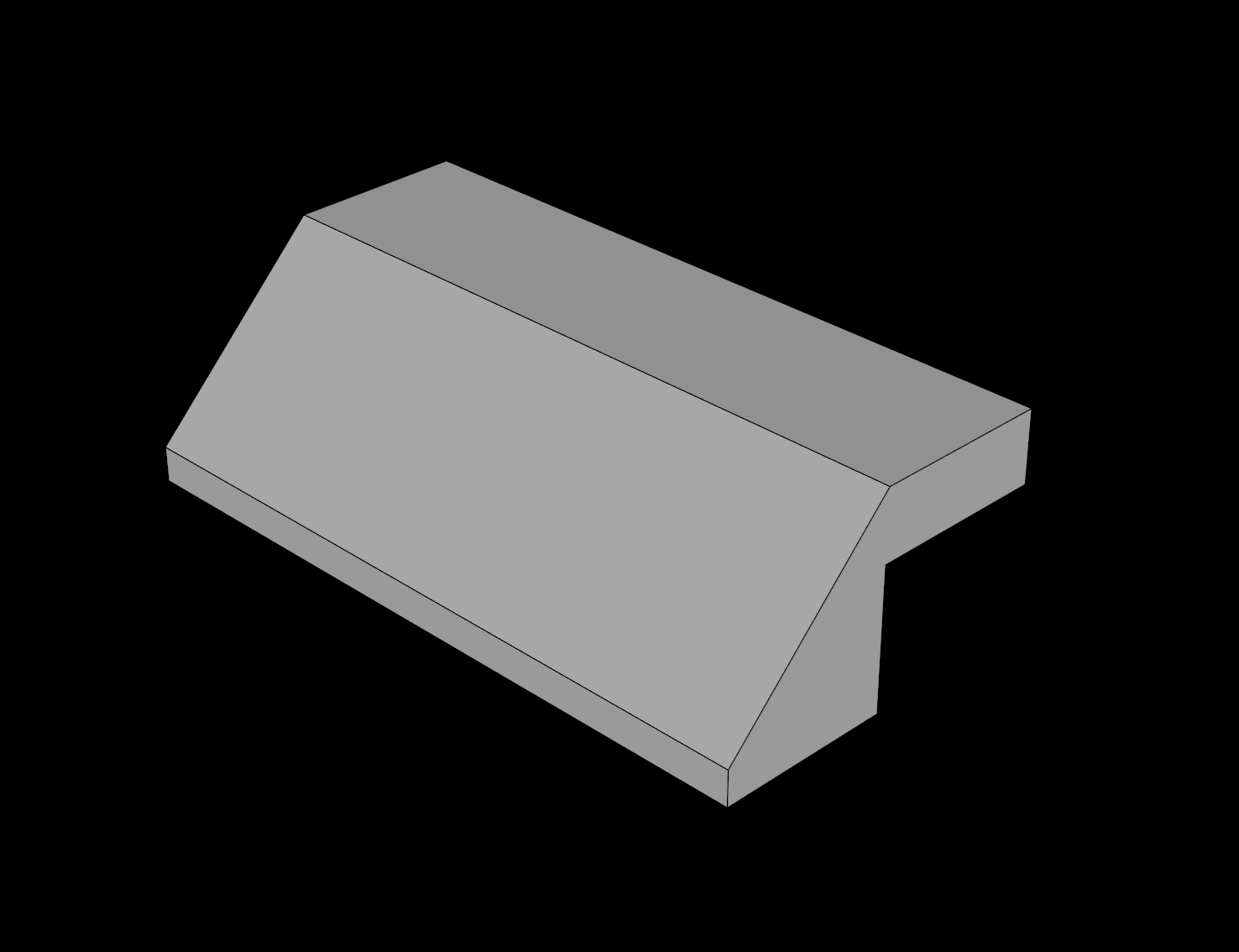 Lego Compatible (5540.dat) Slope Brick 45  2 x  4 with Cutout without Studs