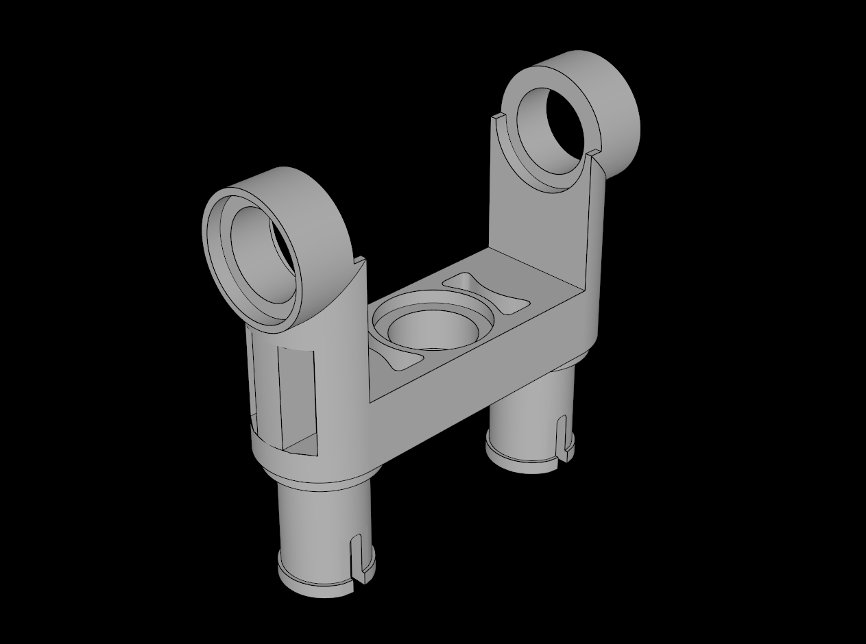 Lego Compatible (48496.dat) Technic Connector Toggle Joint Smooth Double with 2 Pins