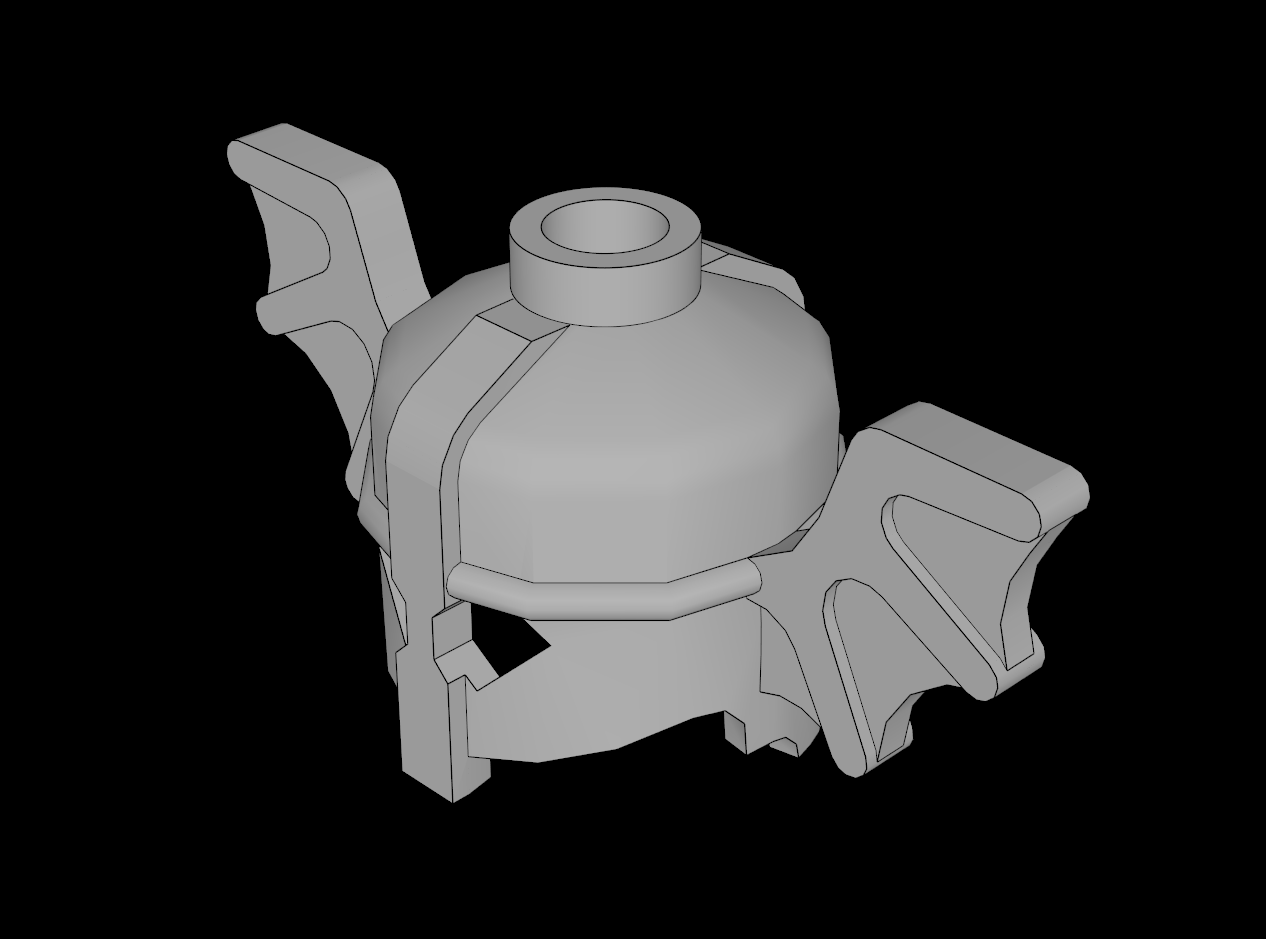 Lego Compatible (30105.dat) Minifig Helmet with Bat Wings