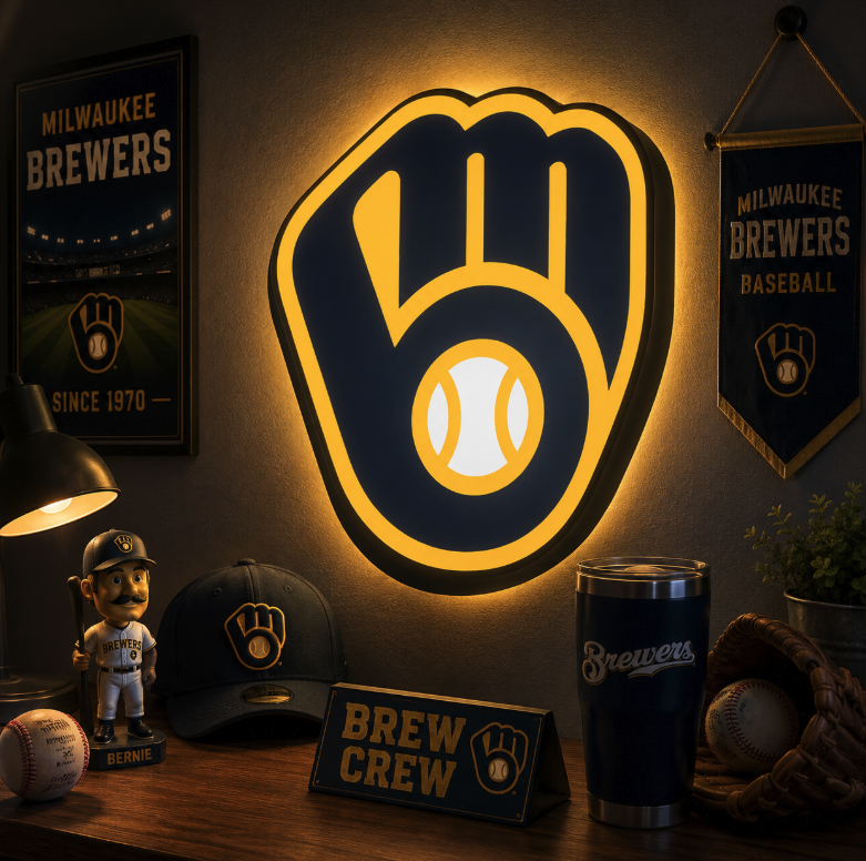 Milwaukee Brewers LED Lightbox | Multicolor 3D Printable 3MF