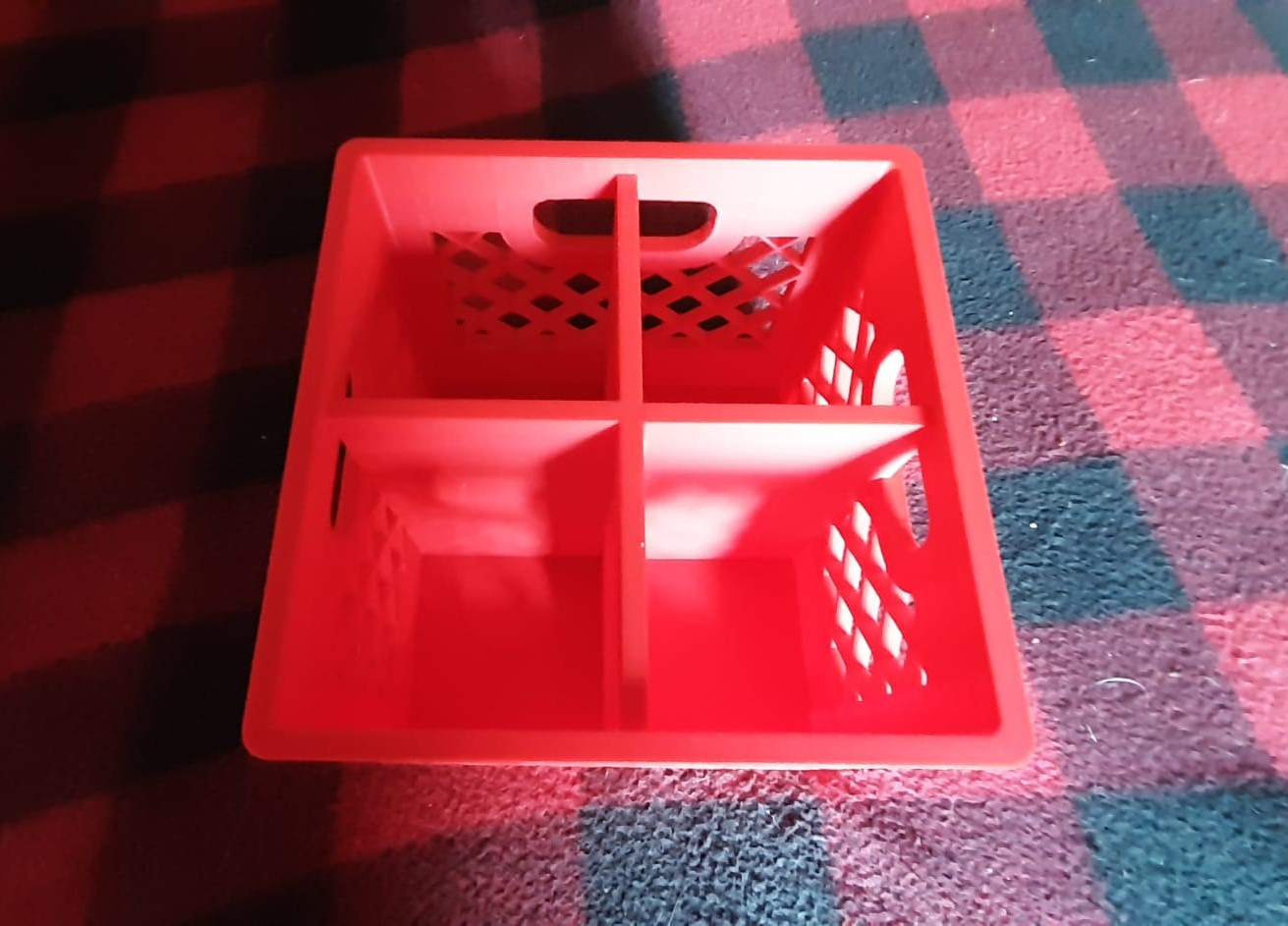 Milk Crate Solid Bottom Cutlery Holder