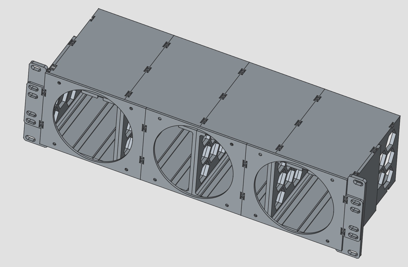 3HE 12x HDD Rack shelf with Fans / 12x Festplattenrack mit Lüfter