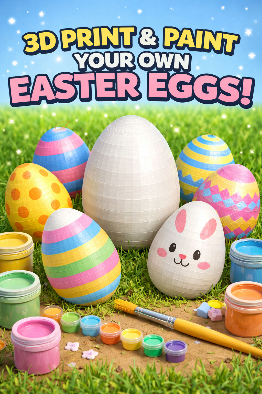 Paintable Easter Egg! (Comes With Egg Stand)