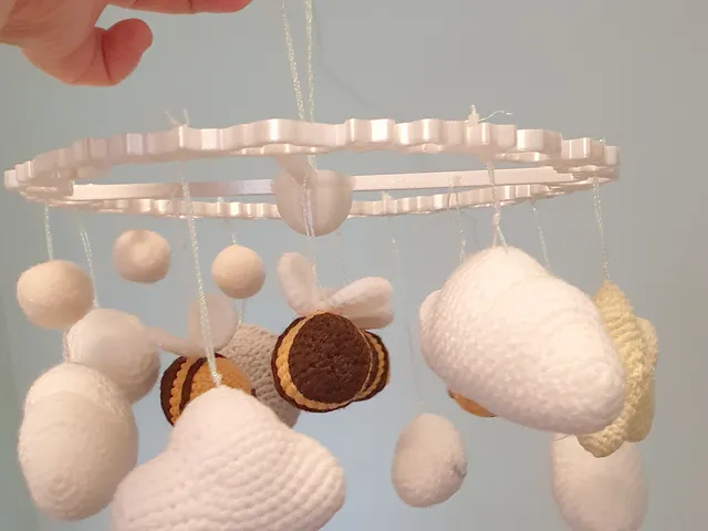 Clouds and stars baby mobile frame