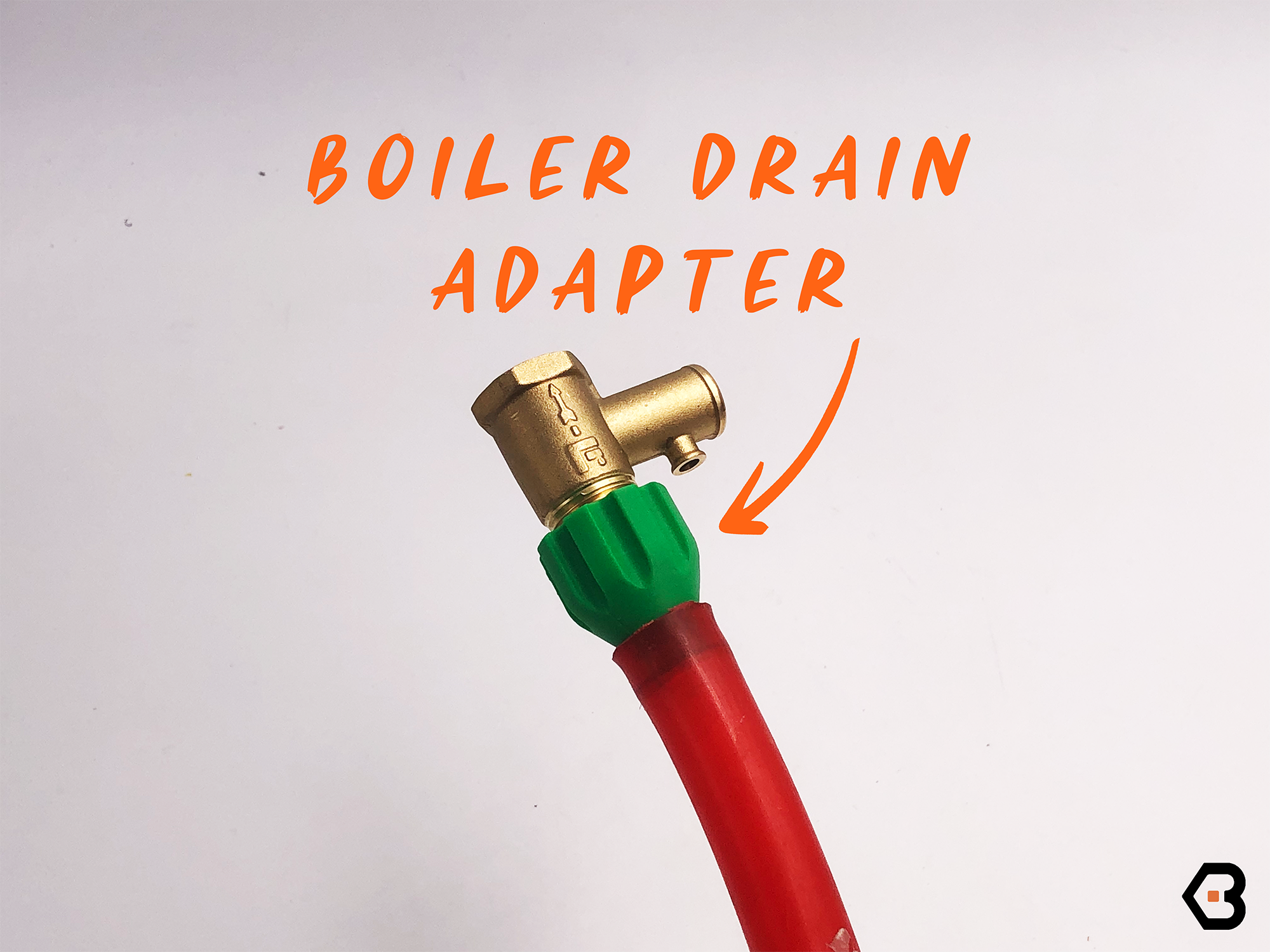 Boiler Drain Adapter for Pressure Relief Valve – 1/2” BSPP to Garden Hose