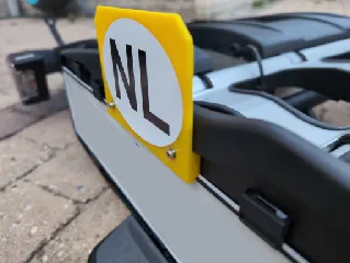 Country sticker holder for Thule bike carrier