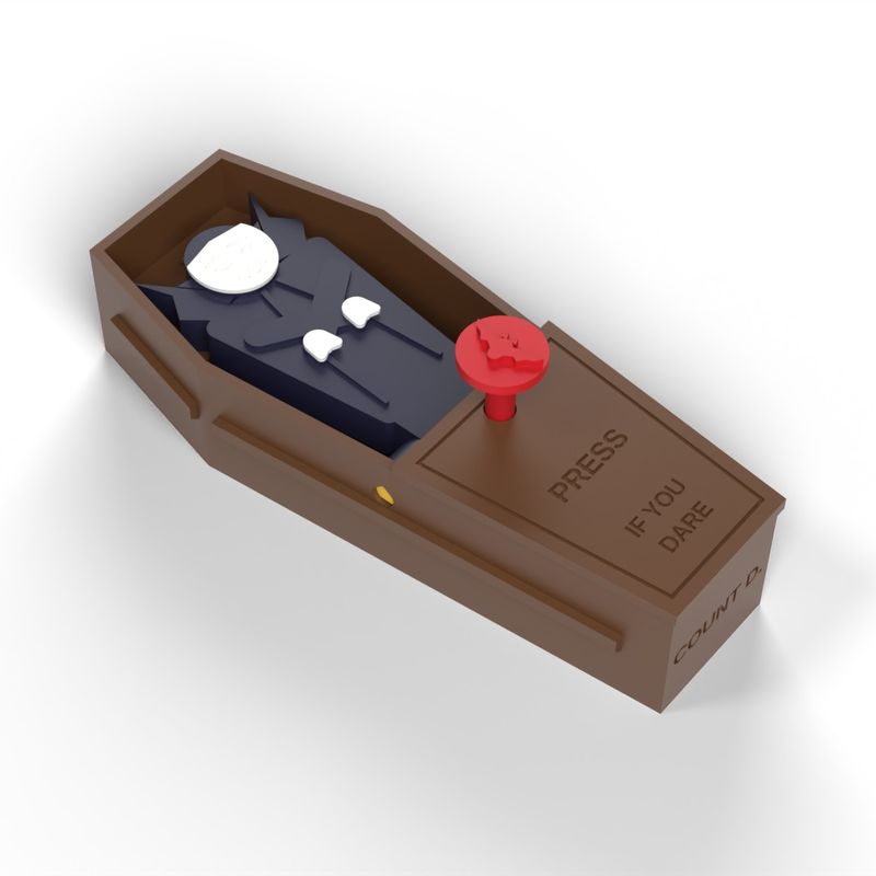 Rising Dracula Coffin - Press the Bat Button and the Count Sits Bolt ...
